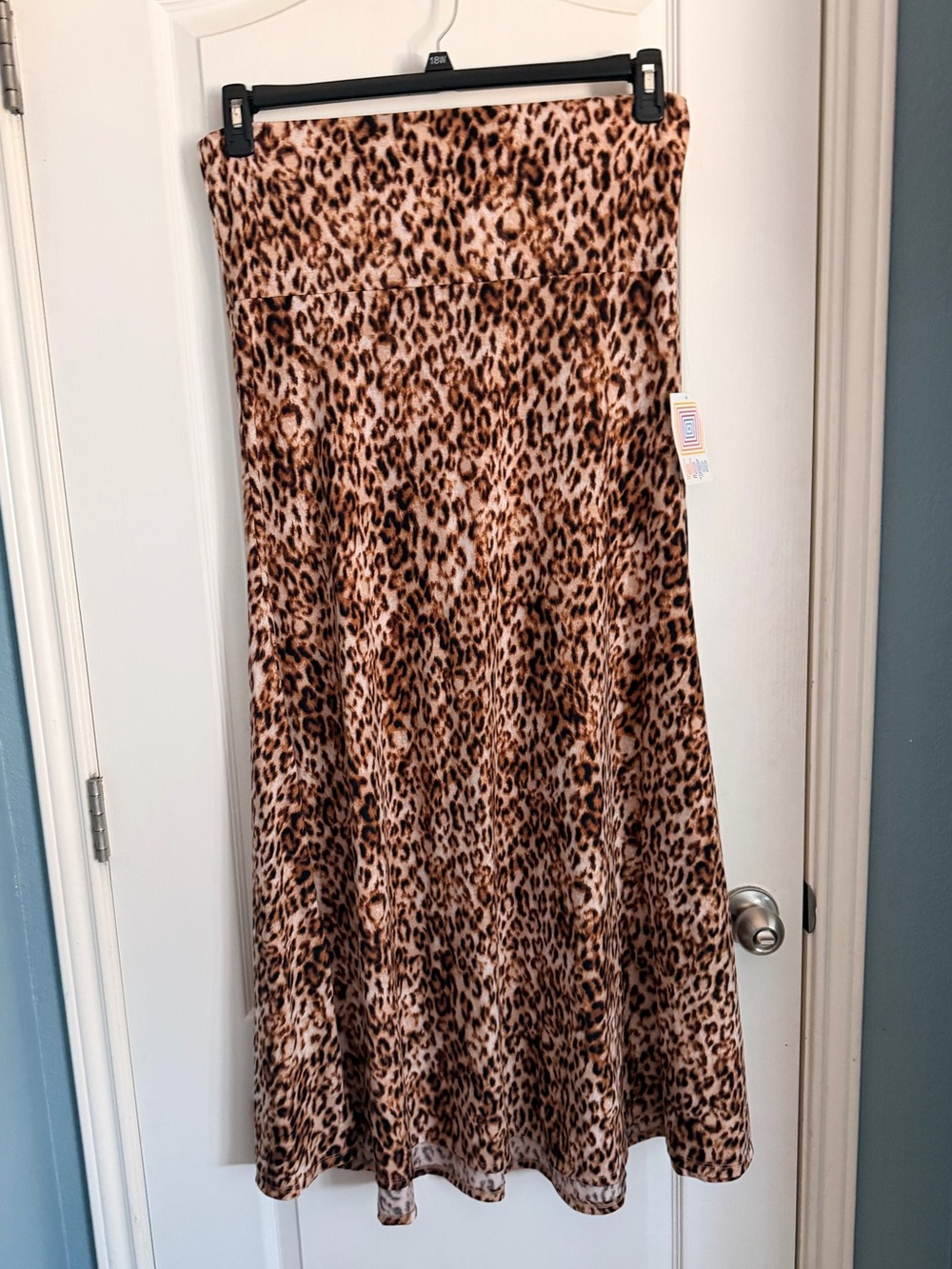 LuLaRoe Leopard Print A-Line Skirt in Brown & Black